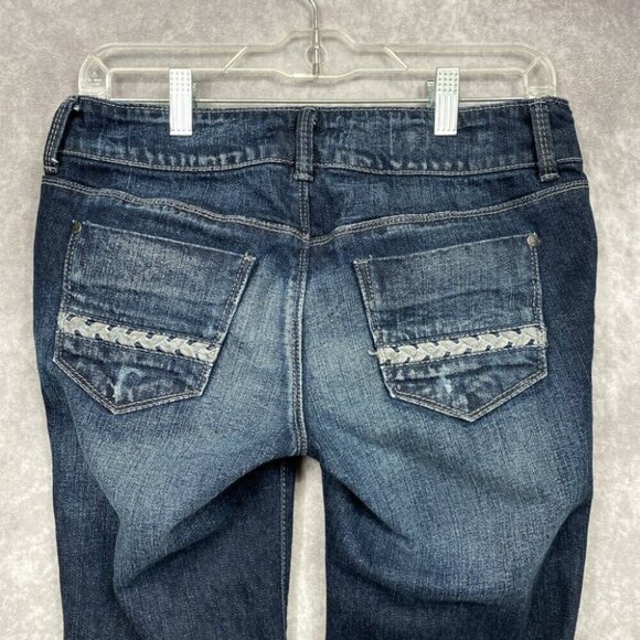 Decree Jeans Boot Cut Womens 5 Blue Dark Wash Stretch Denim Casual Juniors - Picture 5 of 12